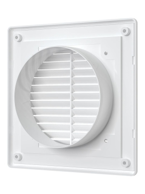 Решетка вентиляционная RF. фланец D100 разъемная 150x150 пластик ERA