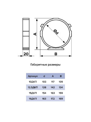 Держатель ДКП D150 пластик ERA